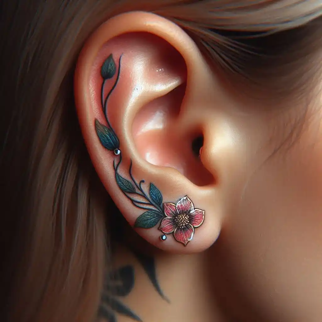 10 Beautiful Ear Tattoos That Turn Heads