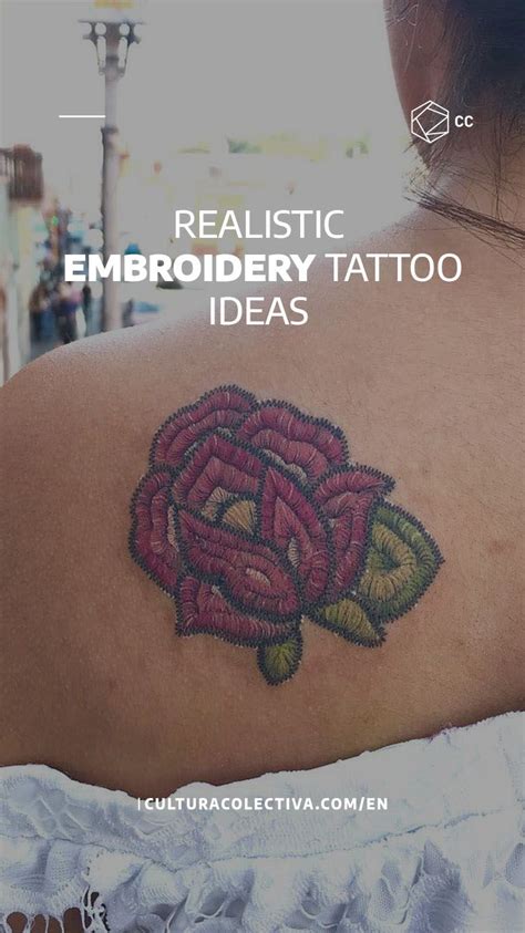 15 Embroidery Tattoo Ideas That Look Like The Real Deal On Your Skin