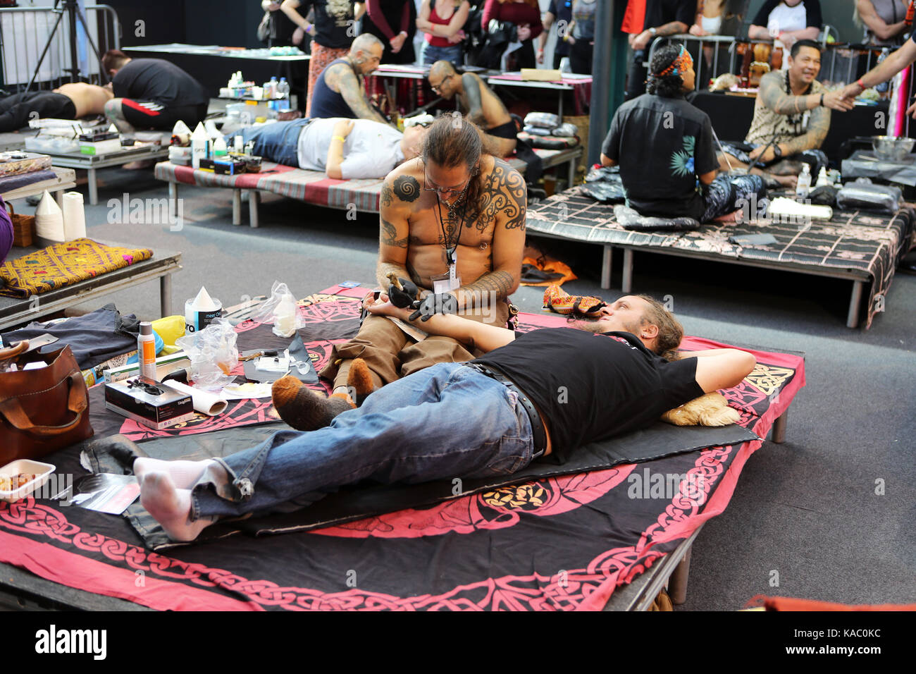 15Th International London Tattoo Convention At Tobacco Dock One Of The 15Th International London Tattoo Convention At Tobacco Dock One Of The