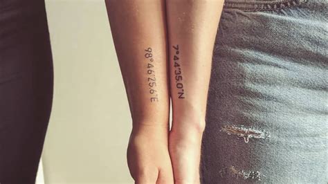 20 Coordinate Tattoos To Connect You To A Special Place