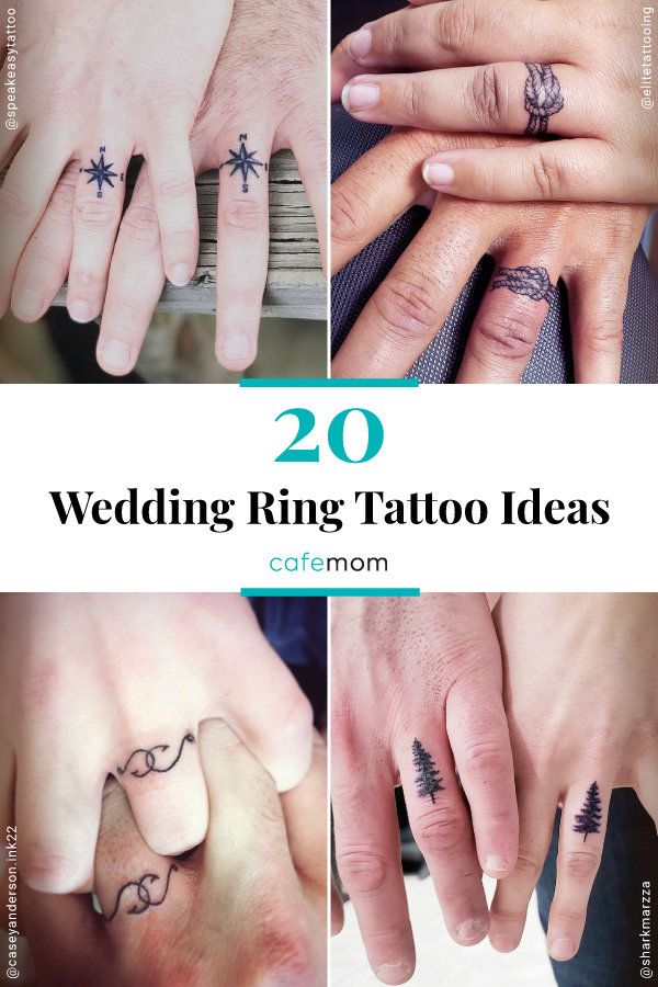 20 Delicate Wedding Ring Tattoo Ideas For The Nontraditional Couple