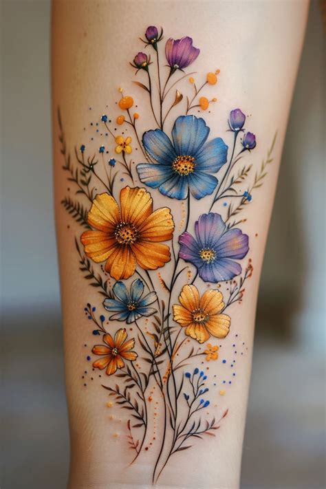 21 Feminine Floral Color Tattoos That Look Beautiful In 2024 Tattoos 21 Feminine Floral Color Tattoos That Look Beautiful In 2024 Tattoos