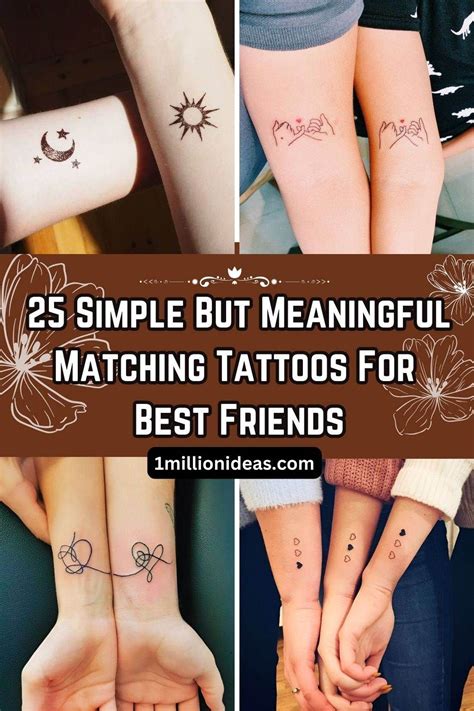 25 Simple But Meaningful Matching Tattoos For Best Friends In 2024