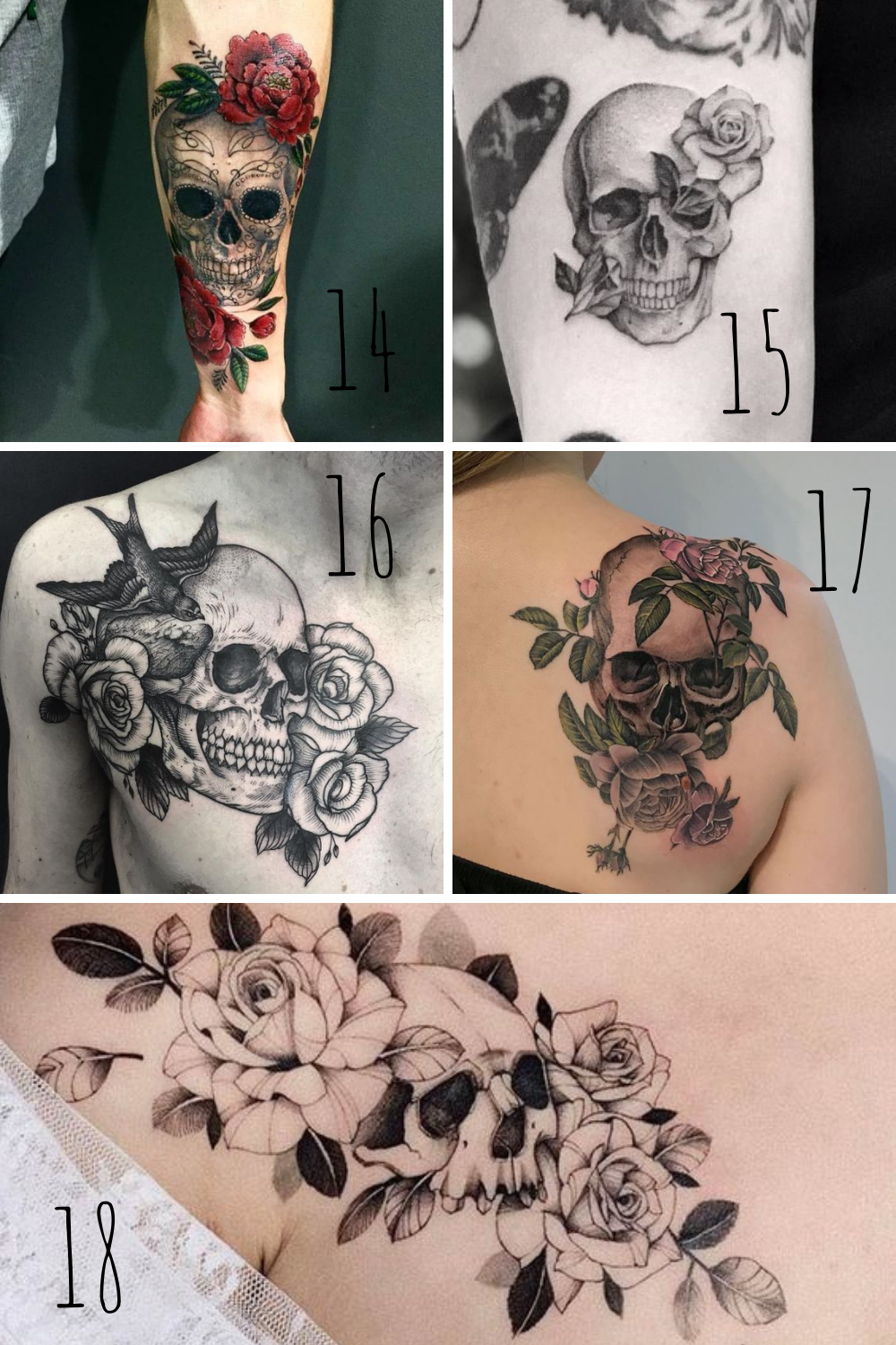 27 Beautiful Skull And Flower Tattoo Ideas Tattooglee Floral Skull