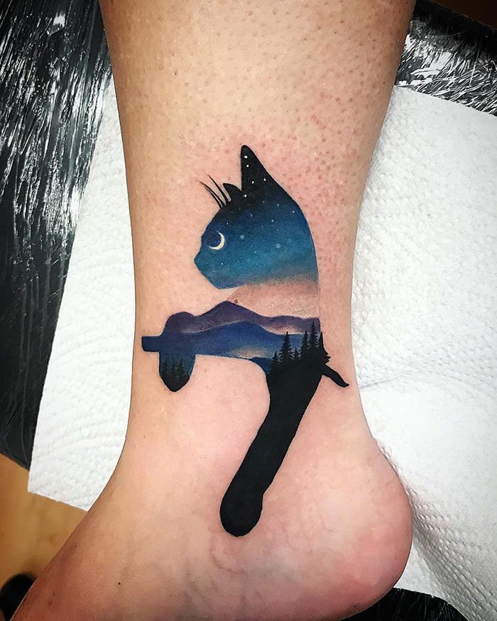 30 Adorable Cat Tattoos Every Cat Owner Would Be Jealous Of Demilked