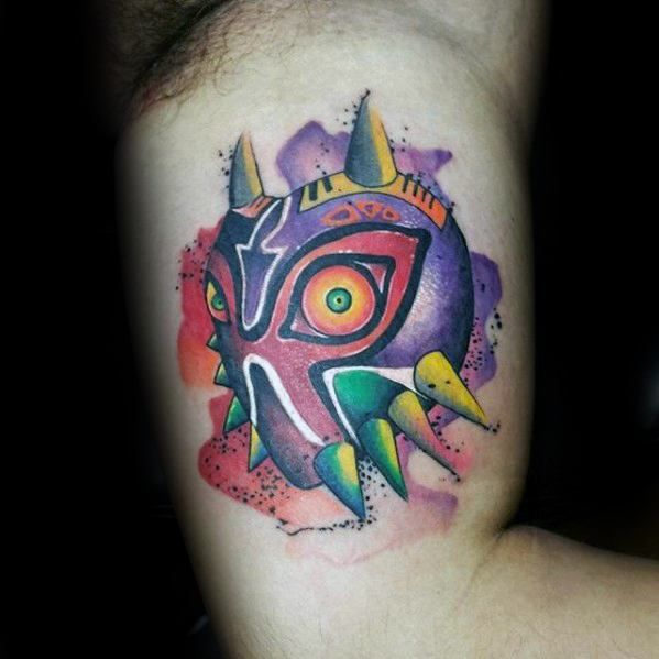 50 Majora S Mask Tattoo Designs For Men 2024 Guide Zelda Tattoo