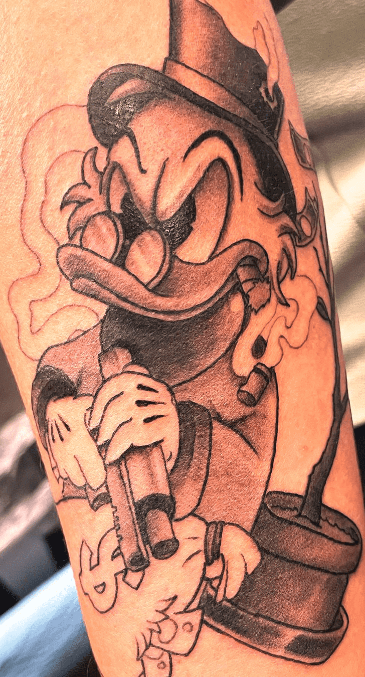 57 Donald Duck Tattoo Ideas Duck Tattoos Money Tattoo Gangsta Tattoos
