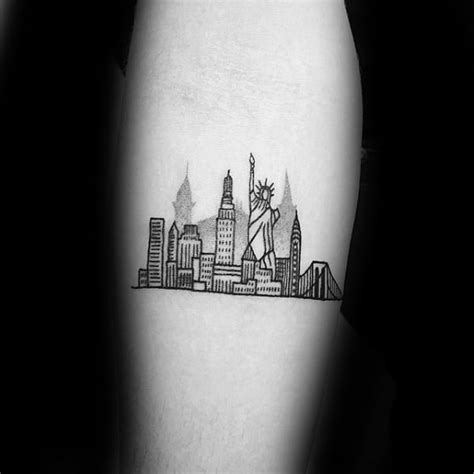 60 Cool New York Skyline Tattoo Designs For Men