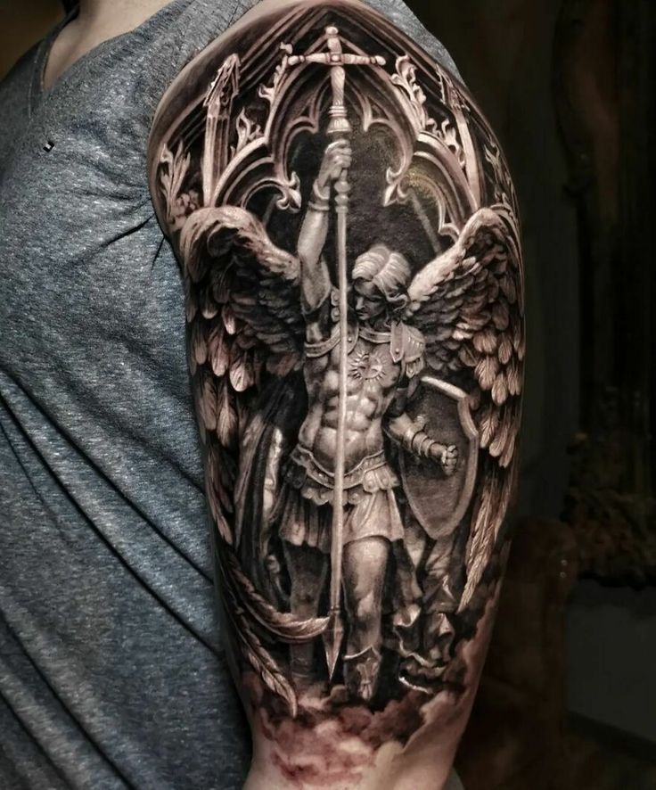 65 Unmissable St Michael Tattoo Ideas With Enthralling Meaning 65 Unmissable St Michael Tattoo Ideas With Enthralling Meaning