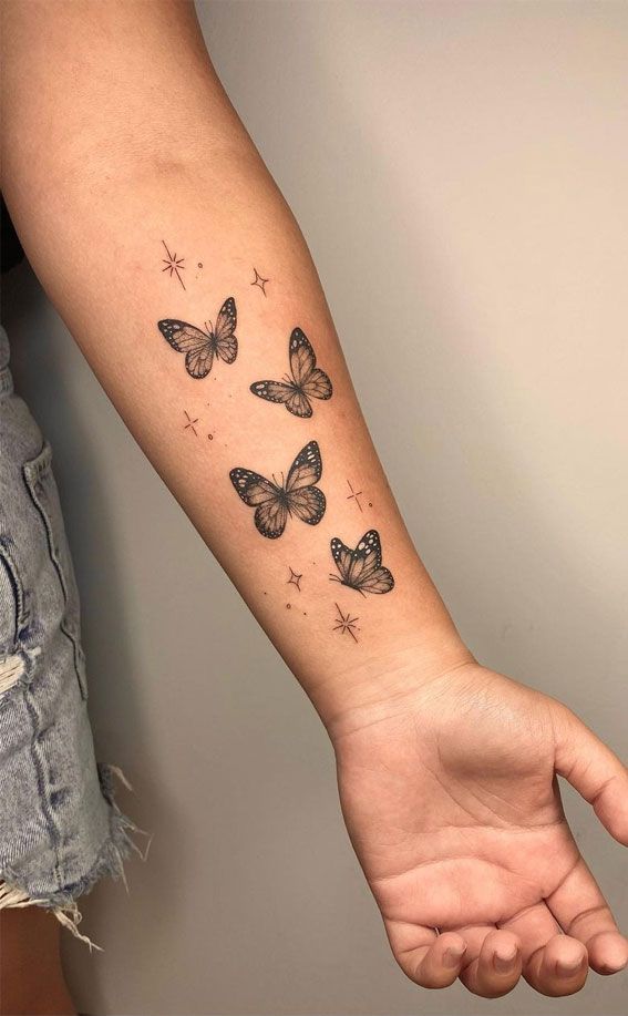 70 Beautiful Tattoo Designs For Women Butterflies Amp Sparkles On Arm