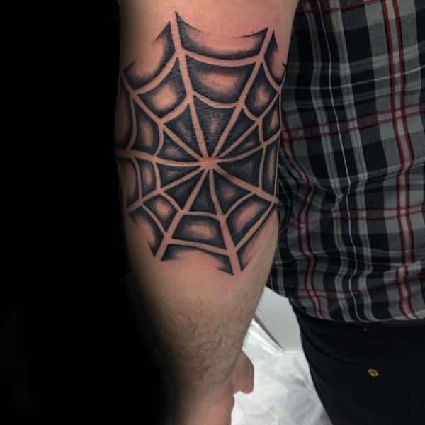 79 Creepy Spider Web Tattoo Designs For Men