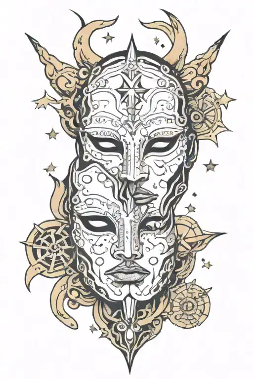 80 Gemini Mask Tattoo Ideas In 2025 Blackink Ai