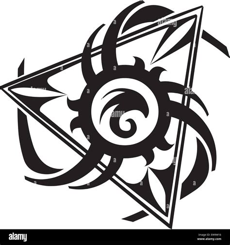 Abstract Triangle Tattoo Design Vintage Engraved Illustration Stock Vector Image Art Alamy