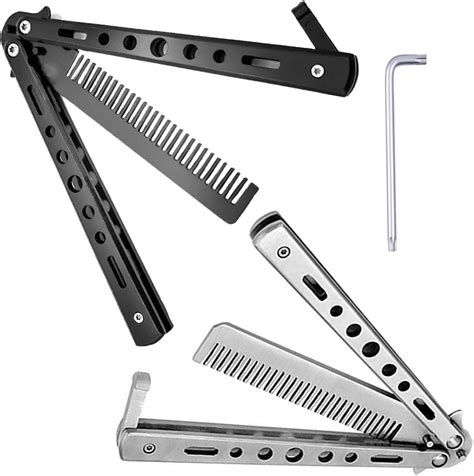 Amazon Com Hobbyant Butterfly Knife Training Tool And Hair Comb For Oily Stainless Steel Unisex Silver Adult Beginners Beauty Personal Care Amazon Com Hobbyant Butterfly Knife Training Tool And Hair Comb For Oily Stainless Steel Unisex Silver Adult Beginners Beauty Personal Care