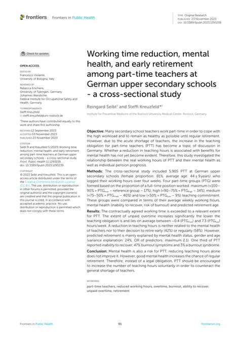An Organizational Working Time Reduction And Its Impact On Three Domains Of Mental Well Being Of Employees A Panel Study Bmc Public Health Full Text An Organizational Working Time Reduction And Its Impact On Three Domains Of Mental Well Being Of Employees A Panel Study Bmc Public Health Full Text