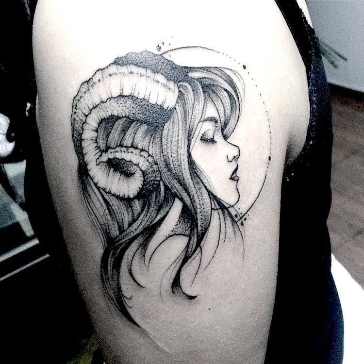 Aries Tattoos Designs Women