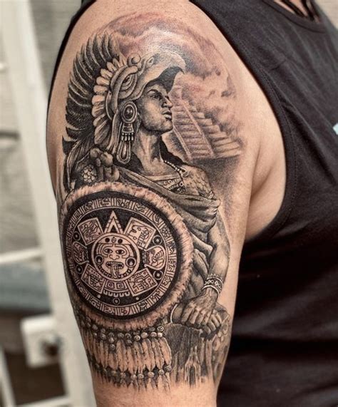 Aztec Pyramid Tattoos 80 Warrior Aztec Tattoo Designs Amp Meaning The