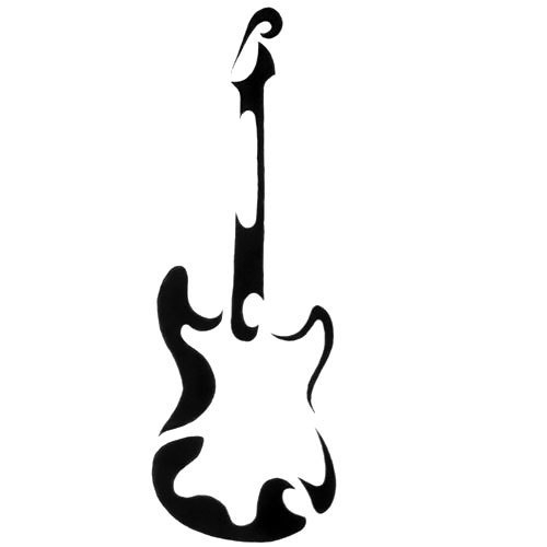 Bass Guitar Tattoo Design