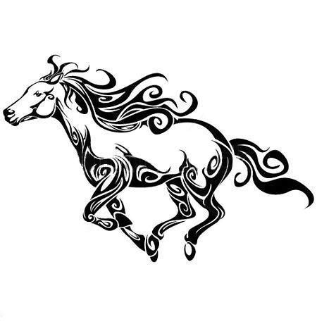 Beautiful Tribal Horse Tattoo Design Beautiful Tribal Horse Tattoo Design