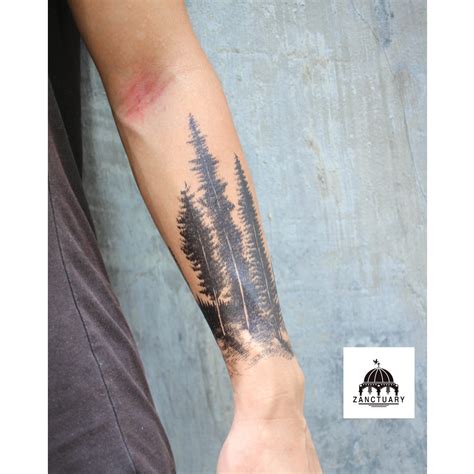 Best Pine Tree Tattoo Sleeve Pine Tree Tattoo Forearm Pine Tree