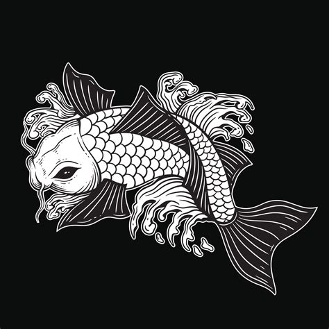 Black And White Koi Tattoo Black And White Koi Tattoo