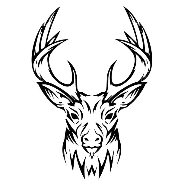 Bold And Striking Tribal Deer Head Tattoo Design Perfect For Body Art Inspiration Logo Design Or Any Project Needing A Powerful Symbol 49169892 Vector Art At Vecteezy