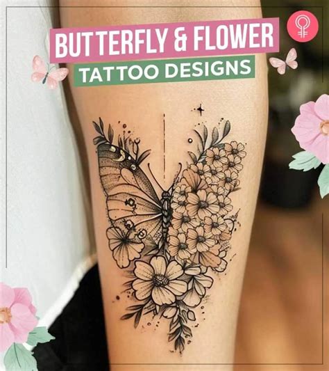 Butterfly And Flower Tattoo 85 Stunning Designs Meanings Butterfly And Flower Tattoo 85 Stunning Designs Meanings