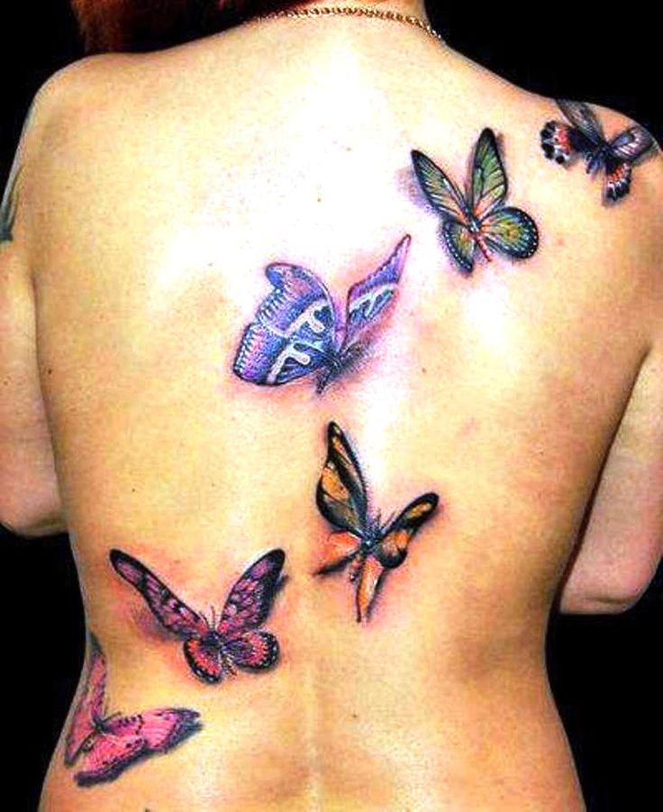 Butterfly Back Tattoos Designs