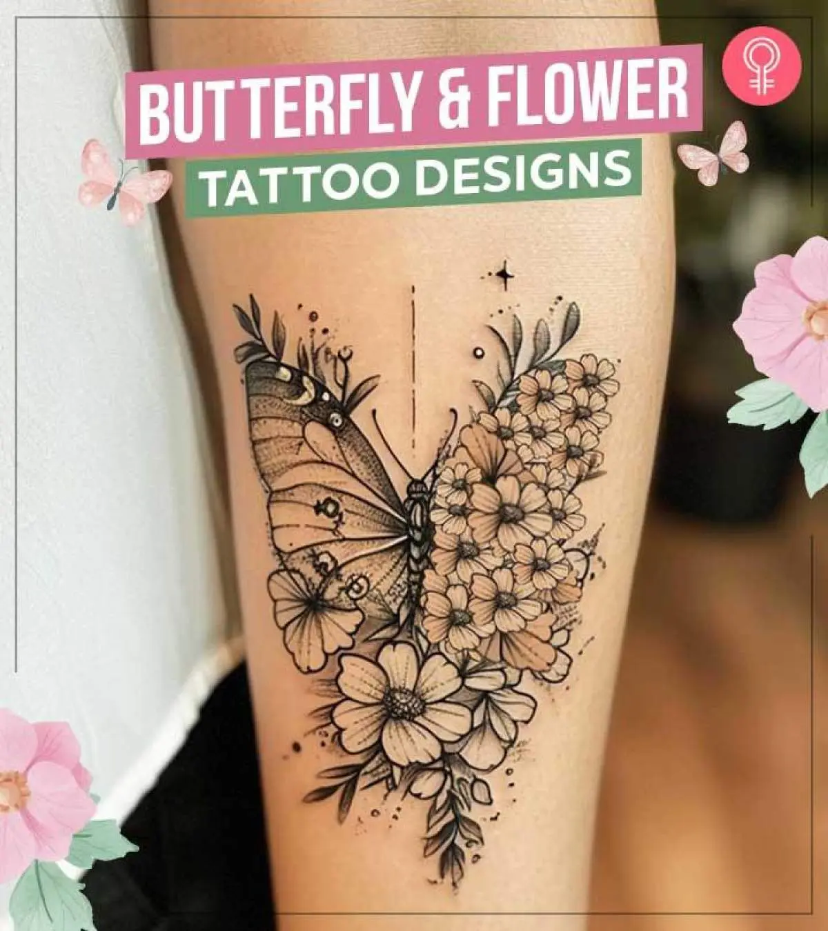 Butterfly Flower Tattoo Ideas Easy Tattoo Designs
