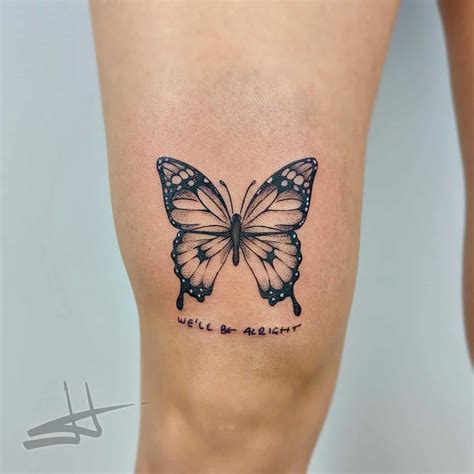 Butterfly Thigh Tattoo