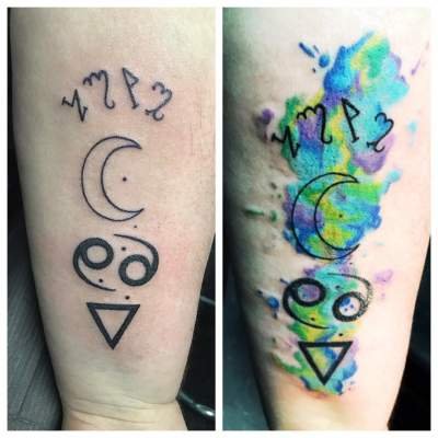 Cancer Zodiac Sleeve Tattoo 60 Photos Astrologytoyou Com