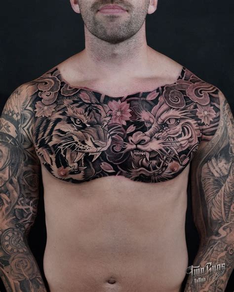 Chest Tattoo Men 2024 Explore Full Japanese Dragon Designs For A