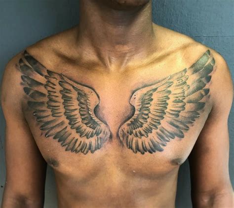 Chest Wing Tattoo Designs