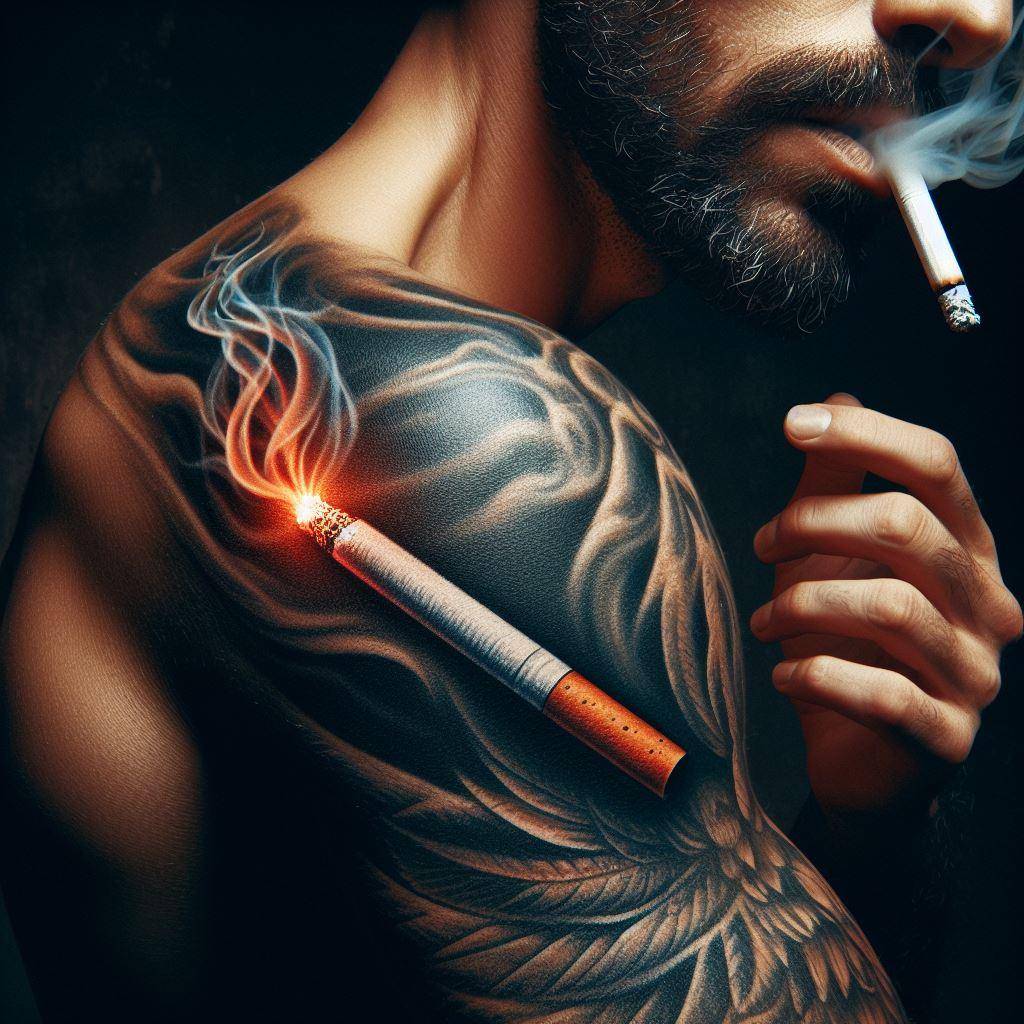 Cigarette Tattoo Design