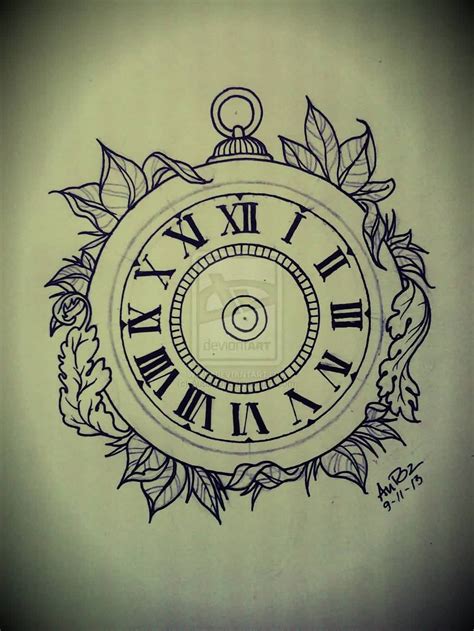 Clock Tattoo Drawing At Paintingvalley Com Explore Collection Of