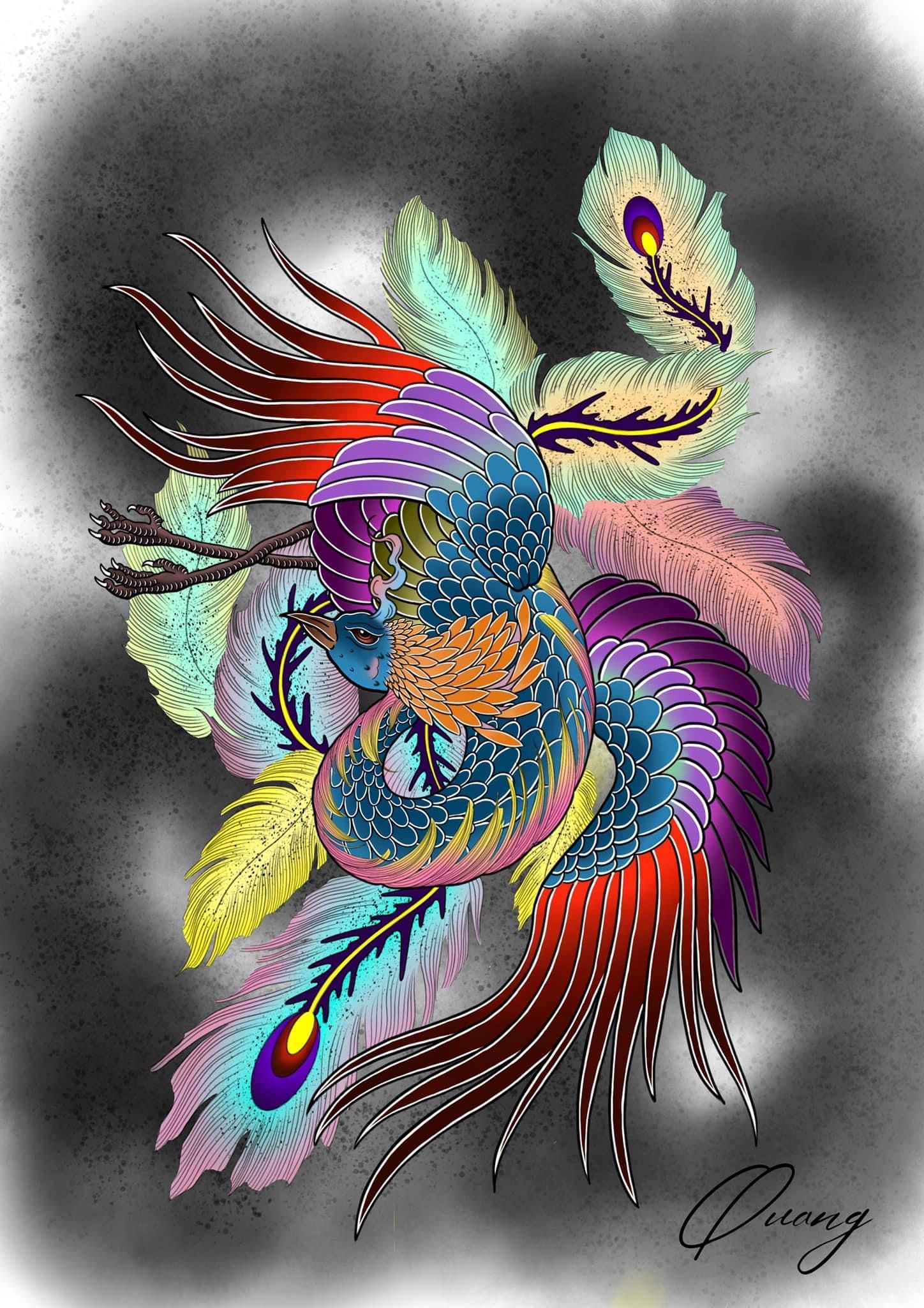 Colorful Phoenix Tattoo Designs