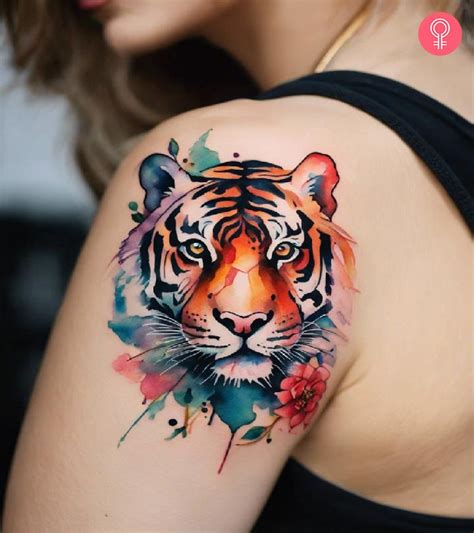 Colorful Tiger Tattoo