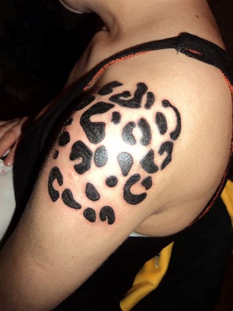 Cute Cheetah Print Tattoos On Shoulder Cute Cheetah Print Tattoos On Shoulder