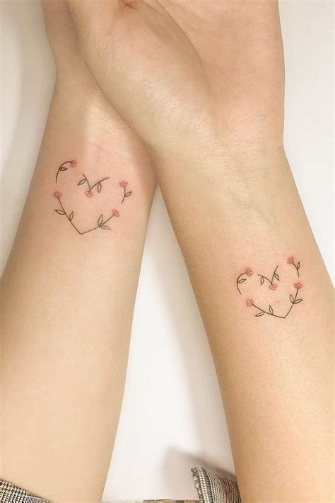 Cute Matching Tattoos For Sisters