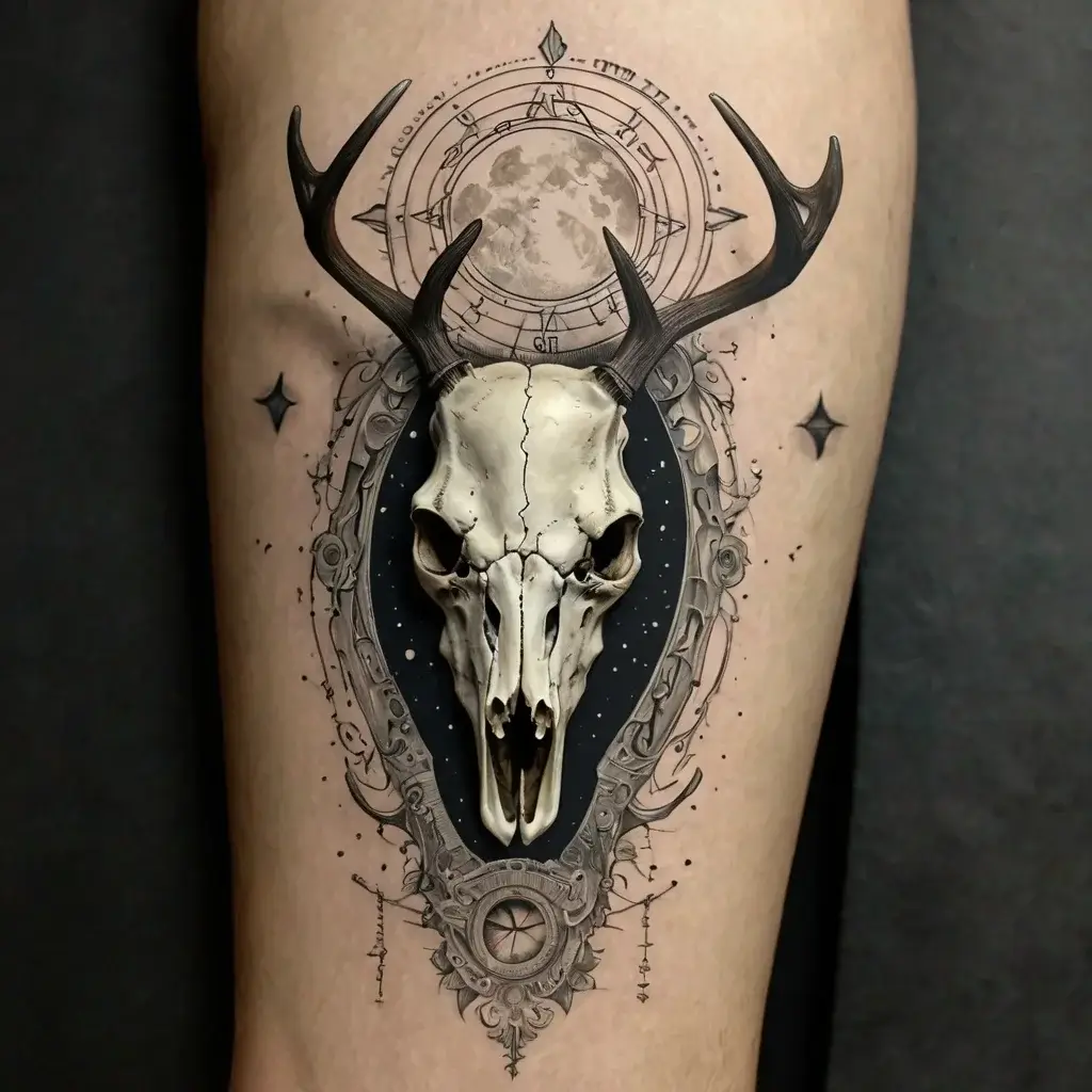 Deer Skull Tattoos Images Browse 6 532 Stock Photos Vectors And Video Adobe Stock