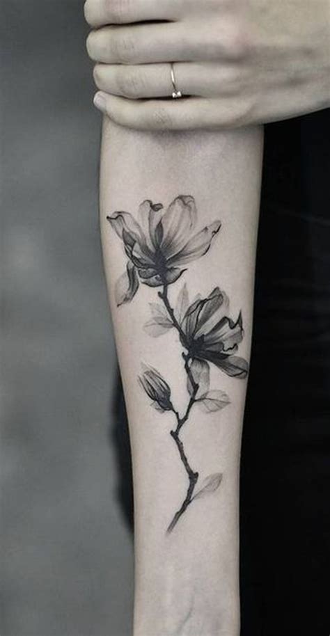 Delicate Flower Tattoos Black And White At Roberta Cooper Blog