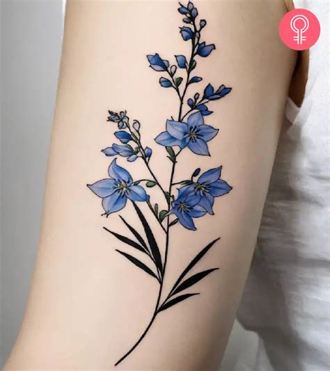 Delphinium Flower Tattoo