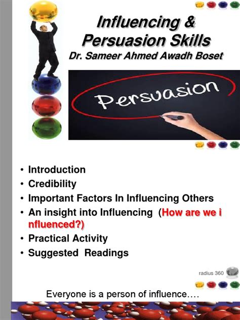 Developing Persuasion Amp Influencing Skills Developing Persuasion Amp Influencing Skills