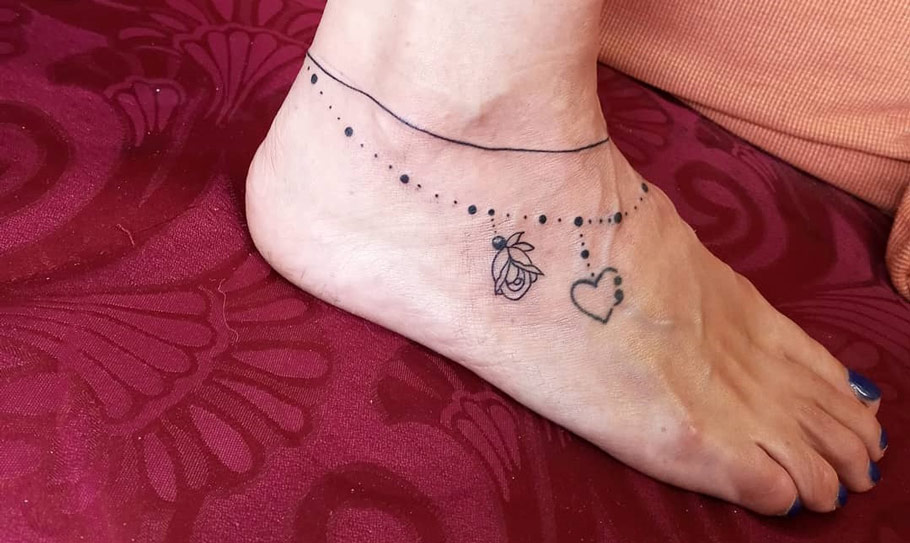 Disney Tattoo Charm Ankle Bracelet Tattoo Charm Tattoo Tattoo Bracelet