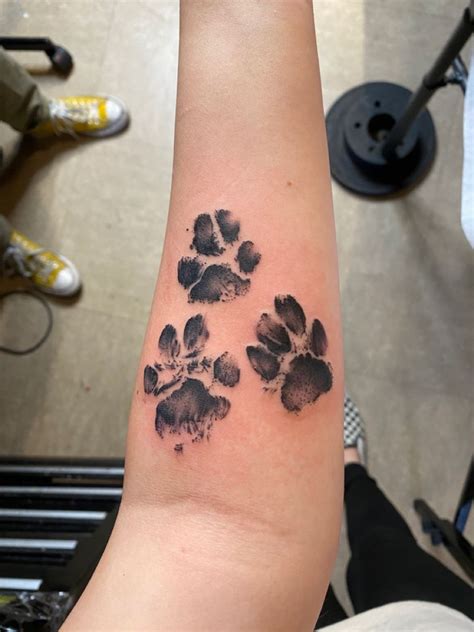 Dog Paw Print Memorial Tattoos Dog Paw Print Memorial Tattoos