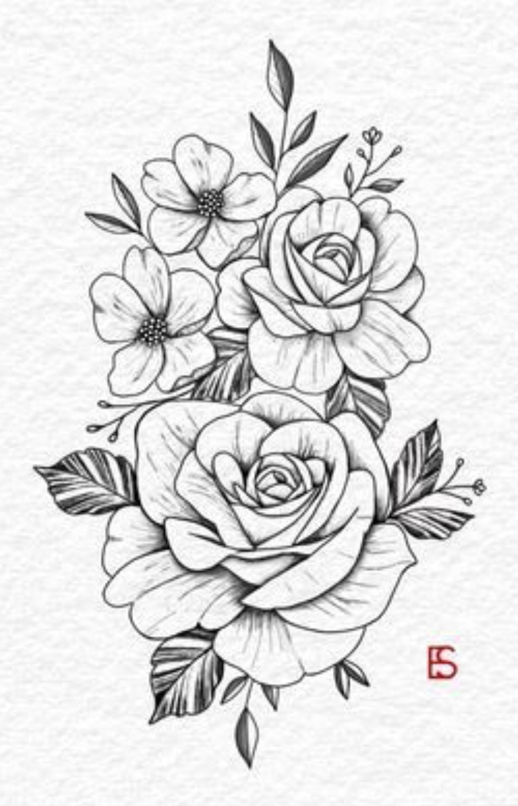 Drawings Of Tattoo Roses