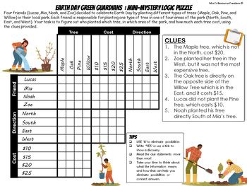 Earth Day Mystery Logic Puzzle Brain Teaser Worksheet Activity Free 23 Jj Resource Creations Earth Day Mystery Logic Puzzle Brain Teaser Worksheet Activity Free 23 Jj Resource Creations