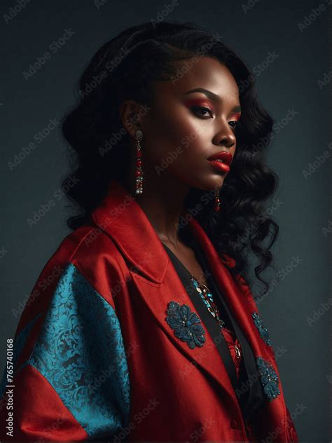 Ebony Elegance Celebrating The Beauty Of Black Women Stock Illustration Adobe Stock