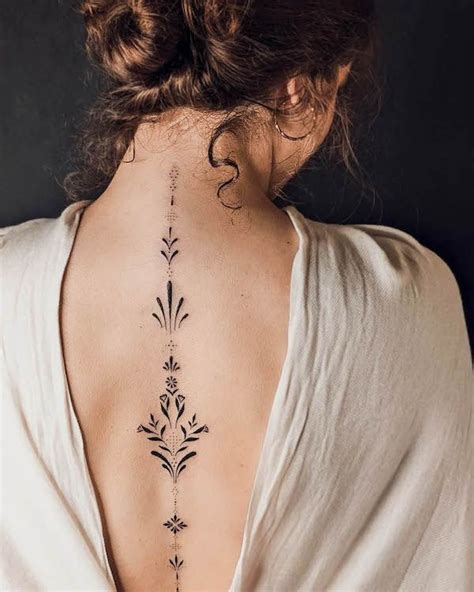 Elegant Ornamental Spine Tattoo By Bibi Lea Tattoo Tattoos Back Elegant Ornamental Spine Tattoo By Bibi Lea Tattoo Tattoos Back