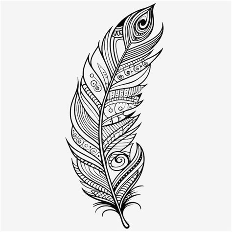 Feather Tattoo Template Feather Tattoo Template